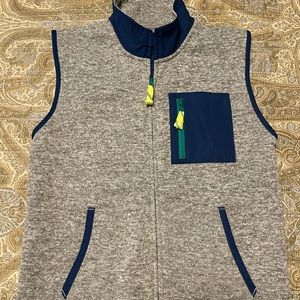 JCrew Full Zip Vest, Gray. Youth Sz. 14